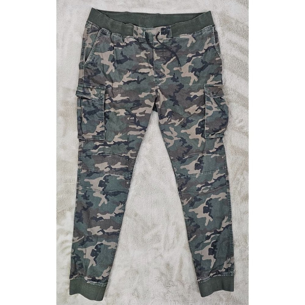 Divided H&M Tactical Streetwear Camo Drawstring Cargo Pants